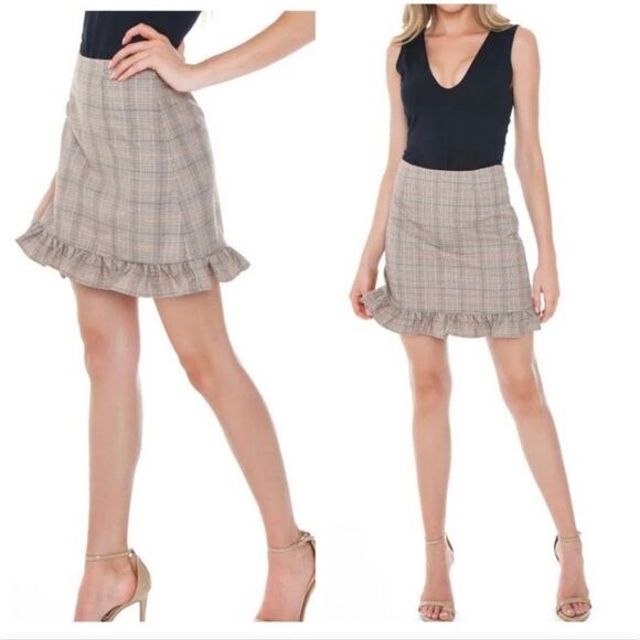 Cupcakes And Cashmere Plaid Matilda Caramel Mini EUC - Picture 3 of 7